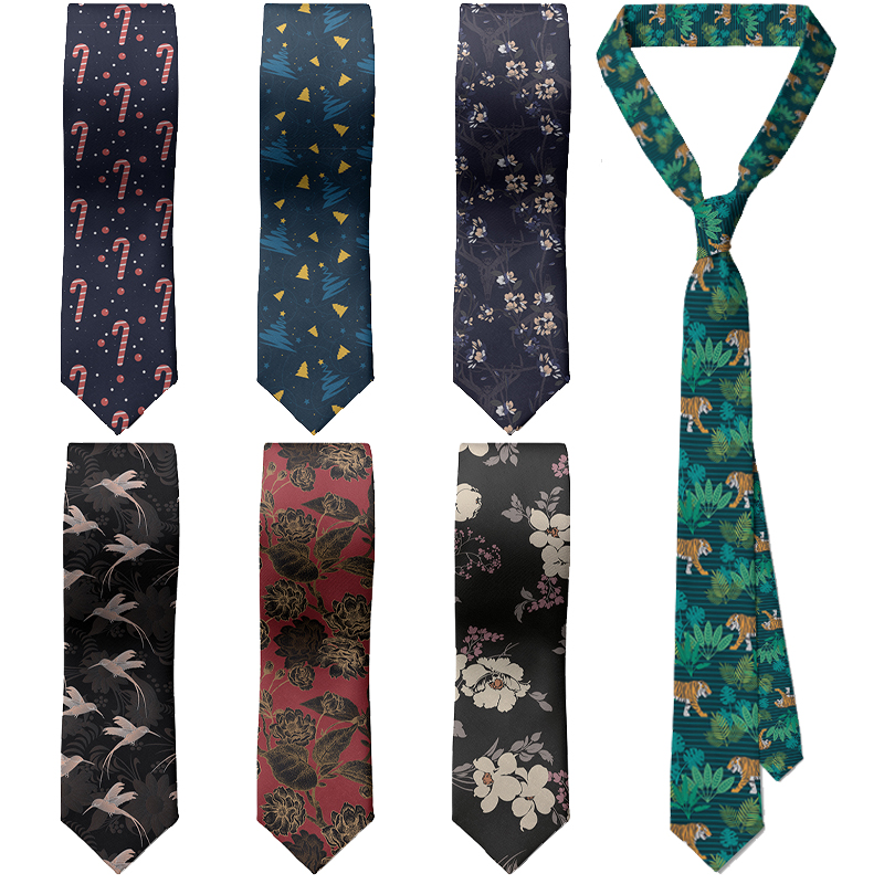 Women'S Holiday Formal Wear - ผู้ชาย SLIM FIT 3D พิมพ์ Tie