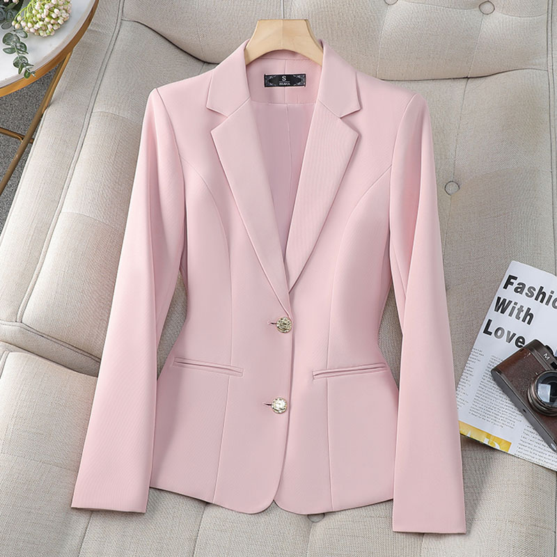 Women Formal Wear Office - ใหม่แฟชั่นผู้หญิงอย่างเป็นทางการ Blazer สุภาพสตรีเดี่ยวแขนยาวทํางานเสื้อฤดูใบไม้ผลิฤดูใบไม้ร่วงแจ็คเก็ตหญิงชุด Outerwear