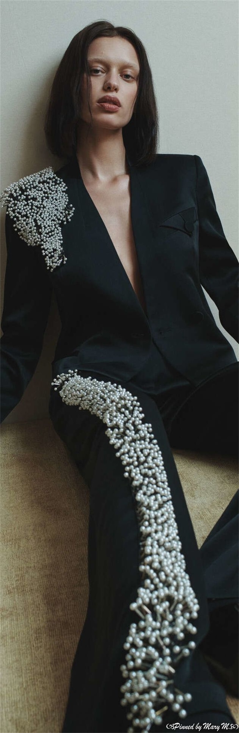 ผู้หญิงสีดําชุดสูทชุดไข่มุก 2  - Women Formal Wear Business บทวิจารณ์และราคา