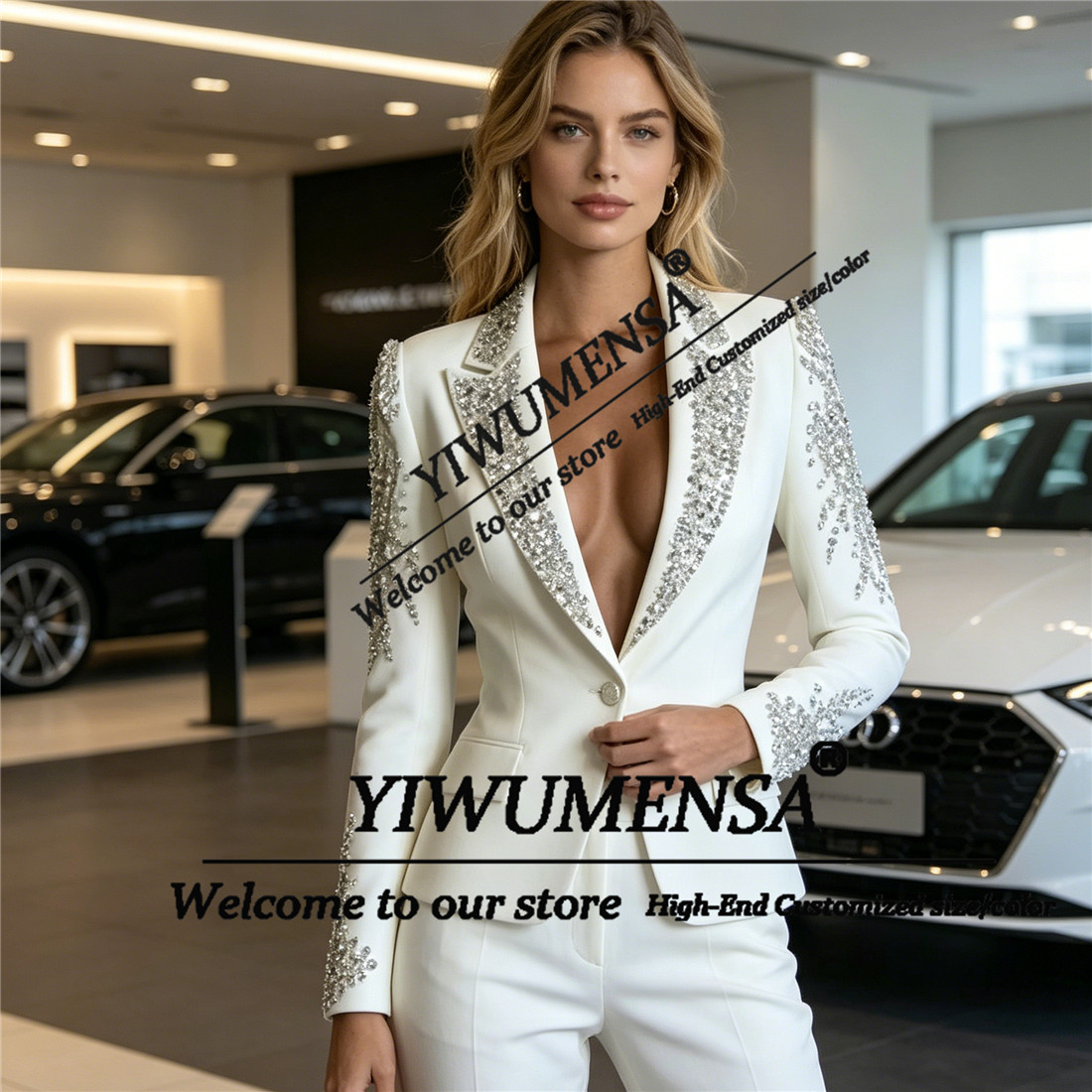 ชุดสูทผู้หญิงหรูหรา 2 ชิ้น ประ - Women Formal Wear Business บทวิจารณ์และราคา