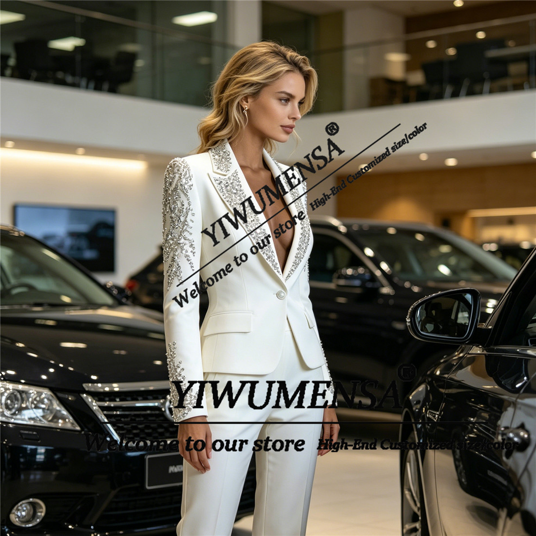 ชุดสูทผู้หญิงหรูหรา 2 ชิ้น ประ - Women Formal Wear Business บทวิจารณ์และราคา