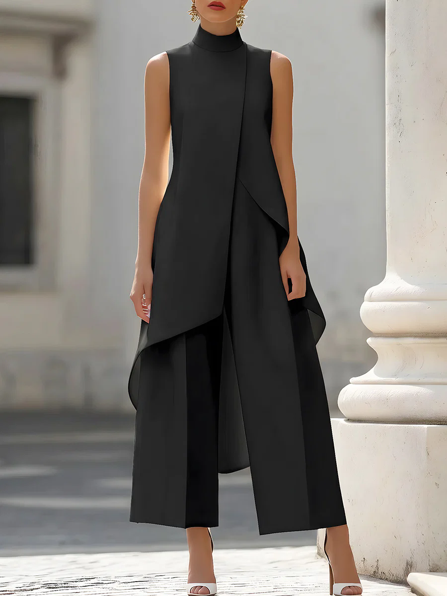 จั๊มสูทแขนกุดคอสูงทรงเอ-ไลน์แบ - Women Formal Wear Office บทวิจารณ์และราคา