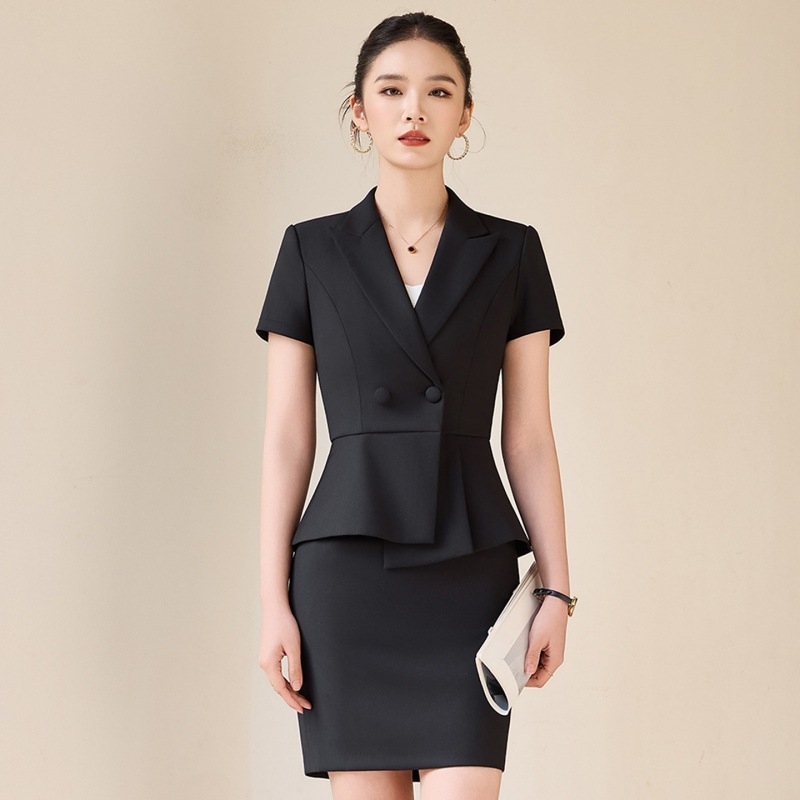 ชุดสูทแขนสั้นสีเทาสำหรับผู้หญิ - Women Formal Wear Store บทวิจารณ์และราคา
