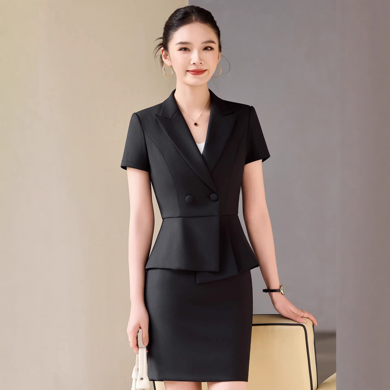 ชุดสูทแขนสั้นสีเทาสำหรับผู้หญิ - Women Formal Wear Store บทวิจารณ์และราคา