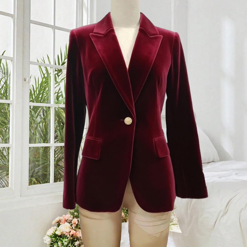 เสื้อเบลเซอร์กำมะหยี่ขนาดใหญ่ส - Women Formal Wear Office บทวิจารณ์และราคา