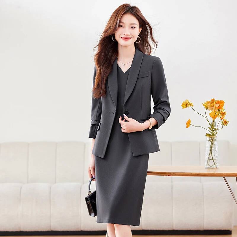 ชุดสูทผู้หญิงผ้าคุณภาพสูง พร้อ - Women Formal Wear Office บทวิจารณ์และราคา