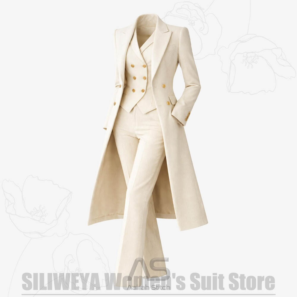 ชุดสูทผู้หญิง 3 ชิ้น แบบกระดุม - Women Formal Wear Office บทวิจารณ์และราคา